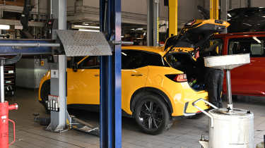 Lexus LBX Takumi long-term - in a workshop